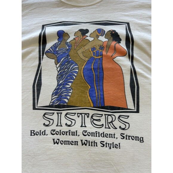 Vintage T-Shirt Extra Large Sisters Black Queens African American Empowerment - Picture 2 of 10